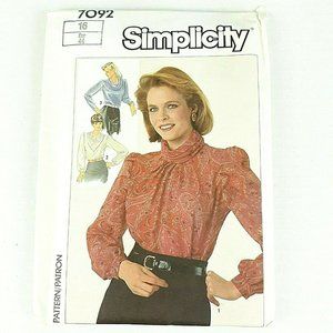 Simplicity 7092 Blouse Uncut Sewing Pattern